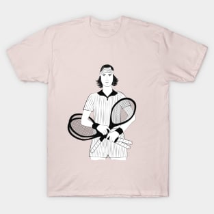 Richie Tenenbaum tenis B&W - Wes Anderson T-Shirt